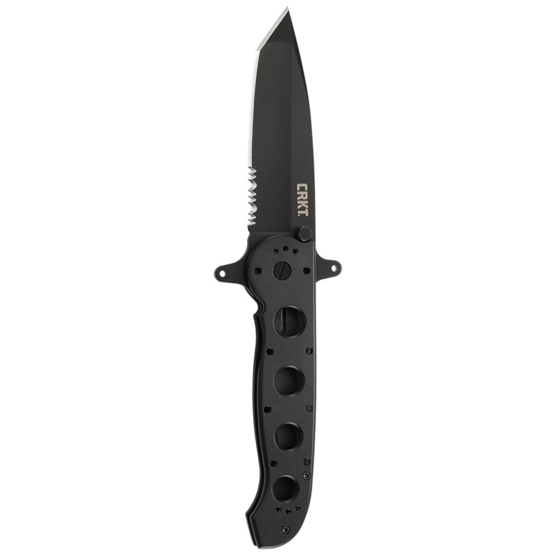 CRKT M1614SF Folding Knife With Liner Lock, 1-Blade, Tanto, Triple Point Serrations Blade, 3.99 in L Blade
