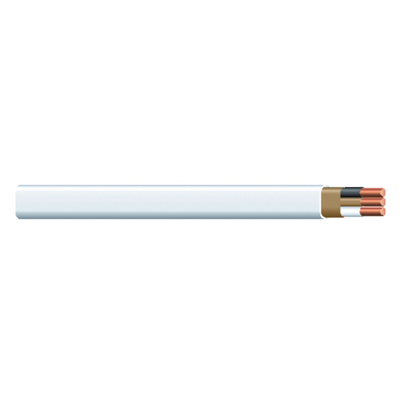 Romex SIMpull Series 28827422 Non-Metallic Sheathed Cable, 600 VAC, 2-Conductor, 14 AWG Conductor, Solid, 50 ft L