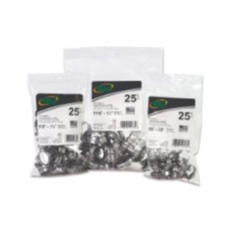 Tridon Hy-Gear 6708550 Contractor Pack Bag, 8 in Nominal, 1 in Max, 7/16 in Min, Stainless Steel