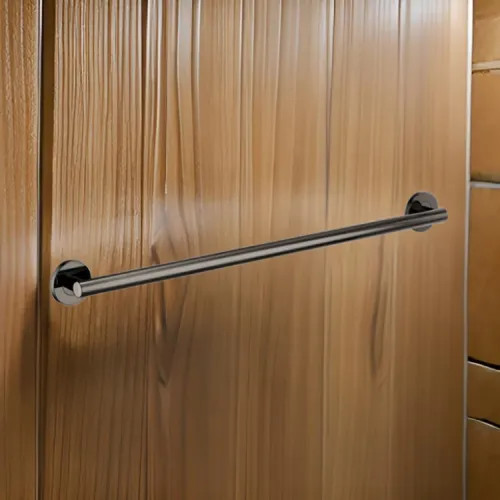 Brizo 36" Linear Round Grab Bar, ADA-Compliant, Concealed Mounting,  Brilliance Black Onyx - 693675-BNX