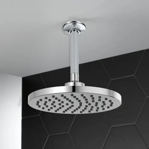 Brizo Essential 10" Raincan Shower Head, Round, Single-Function, WaterSense, 1.75 GPM, Polished Chrome - 81398-PC