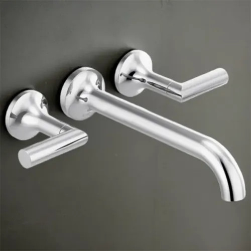 Brizo Odin Two-Handle Wall-Mount Tub Faucet Trim, 3-Hole, 9.3 GPM, Solid Brass, Polished Chrome - T70475-PCLHP