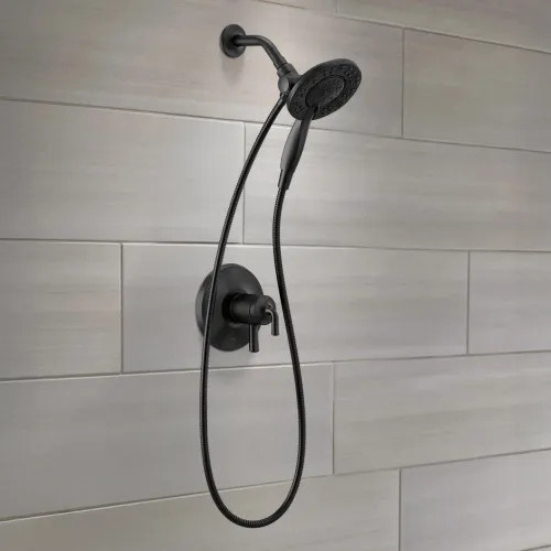 Delta Kayra Monitor 17 Series In2ition Shower Faucet with Volume Control, Two Lever Handles, H2Okinetic, ADA, 1.75 GPM, Matte Black - T17233-BL-I