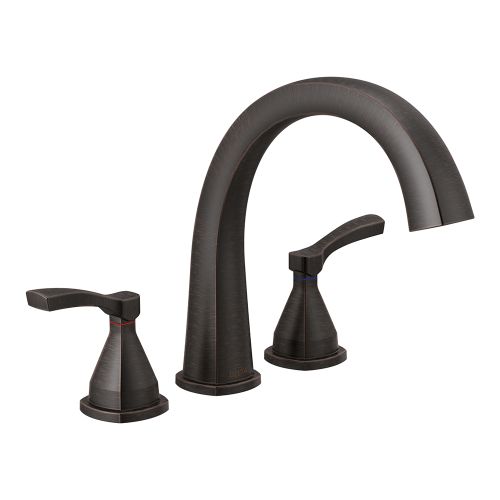 Delta Stryke Two-Handle Roman Tub Faucet Trim, High Arc Spout, Lever Handles, Venetian Bronze - T2777-RB