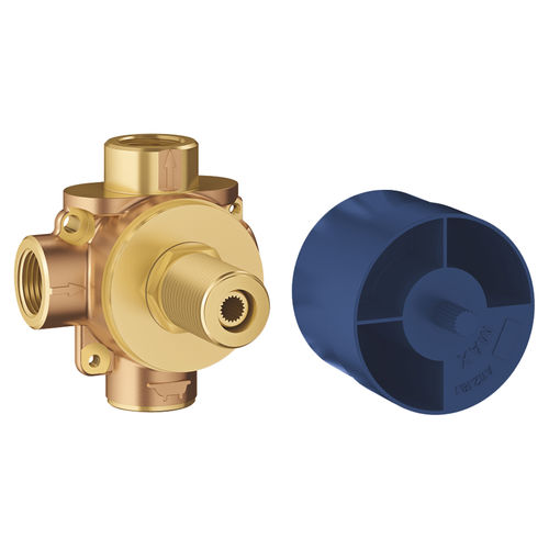Grohe 29901000 Non Rapido 2-Way Diverter Rough-In Valve, 1/2" NPT Inlets/Outlets, Shared