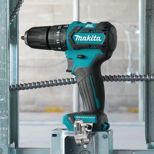 Makita 12V CXT Lithium-Ion Brushless Cordless 3/8" Hammer Driver-Drill with Ergonomically Designed Handle and LED Light, Tool Only - PH05Z