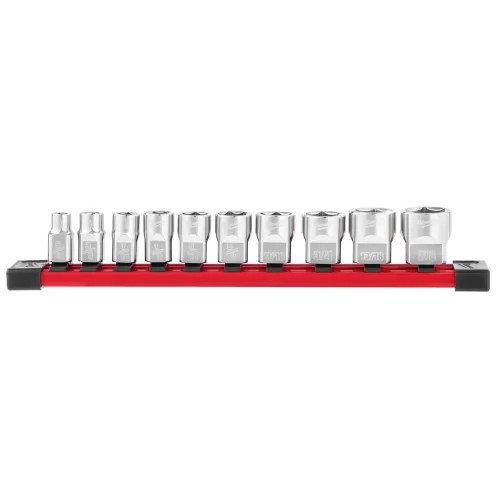 Milwaukee 10Pc 3/8" Drive SAE Sockets with FOUR FLAT Sides - 48-22-9403 