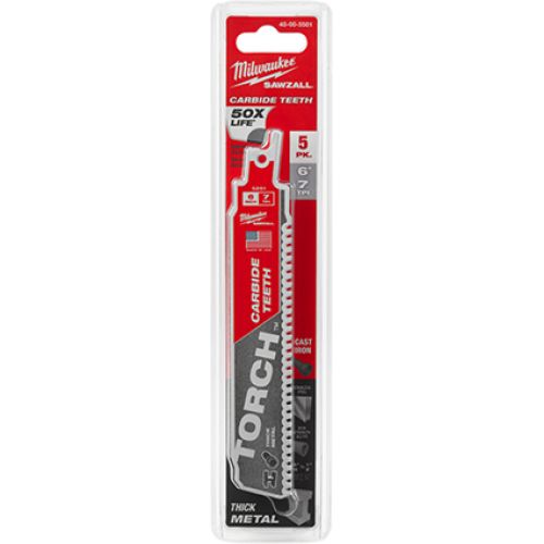MILWAUKEE 48-00-5501 TORCH CARBIDE TOOTH BLADE 6L PACK OF 5