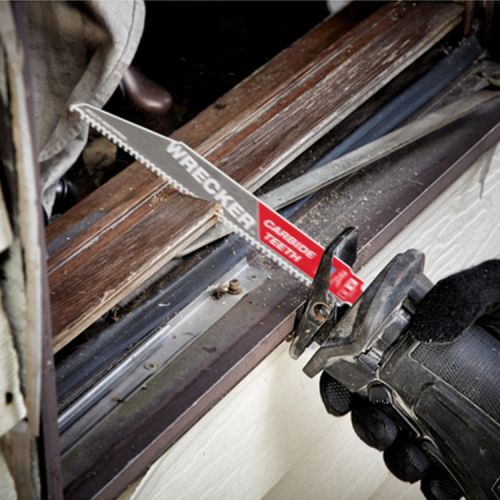 Milwaukee 9" 6 TPI THE WRECKER with Carbide Teeth SAWZALL Blade with 1/2" Universal Tang, 3Pk - 48-00-5342 