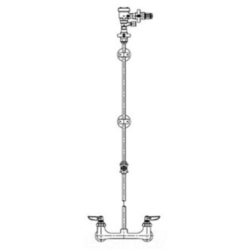 T&S Brass B-7000-LR-99 Hose Reel Kit - Faucet and Piping, Less Reel