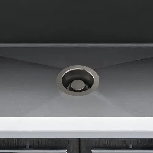 Brizo 4-1/2" Kitchen Sink Disposal Flange with Stopper, Brilliance Luxe Steel - 69072-SL