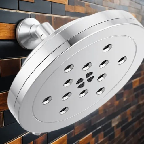 Brizo Atavis 8" Wall-Mount Shower Head, Four-Functions, H2Okinetic, WaterSense, 1.75 GPM, Polished Chrome - 87442-PC