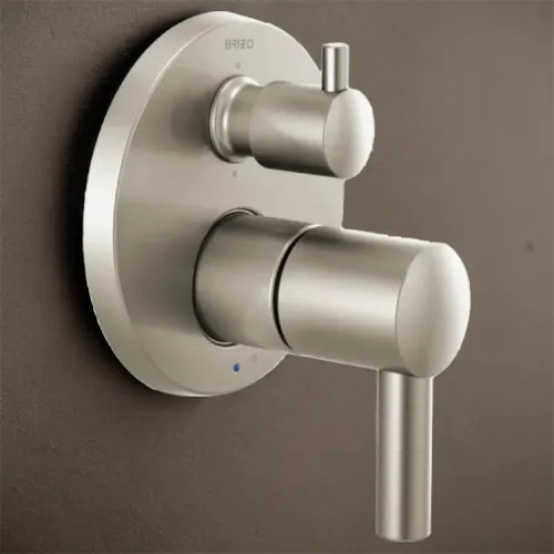 Brizo Odin Pressure Balance Valve with Integrated 6-Function Diverter Trim, 1/2" Rough-in, Brilliance Brushed Nickel - T75P675-BNLHP