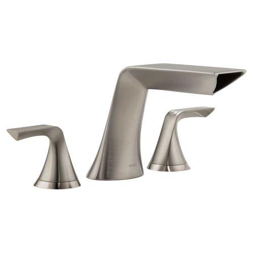 Brizo Sotria Two-Handle Deck-Mount Roman Tub Faucet Trim, 3-Hole, Lever Handles, ADA, Brilliance Luxe Nickel - T67350-NK
