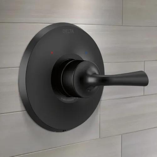 Delta Kayra Monitor 14 Series Pressure Balance Valve Only Trim, Lever Handle, ADA, Matte Black - T14033-BL