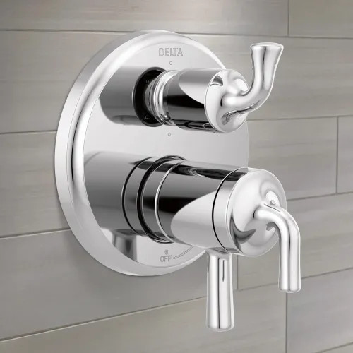 Delta Kayra Monitor 17 Series Valve Trim With 3 or 6-Function Diverter, Two-Lever Handles, Chrome- T27933
