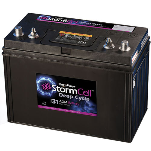 Liberty StormCell Size 31 Deep Cycle Battery, AGM, 12V, 110AH, Maintenance Free - B12V31-AGM