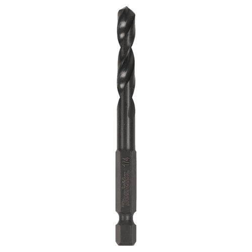 Makita A-97813 1/4" Black Oxide Drill Bit, 1/4" Hex Shank