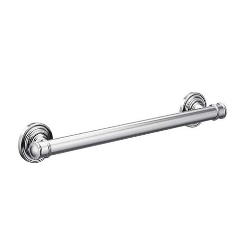 Moen Belfield 18" Designer Round Grab Bar, ADA-Compliant, SecureMount, Chrome - YG6418CH