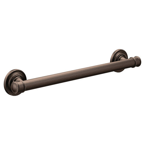 Moen Belfield 18" Designer Round Grab Bar, ADA-Compliant, SecureMount, Oil Rubbed Bronze - YG6418ORB