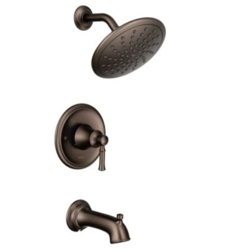 Moen Dartmoor Posi-Temp Tub/Shower Faucet with 1.75 Rainshower, 1-Function, Single lever Handle, M-PACT, Oil Rubbed Bronze - T2283EPORB