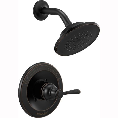 Peerless Elmhurst MultiChoice Single-Setting Touch-Clean Shower Faucet with Pressure Balance Cartridge, Trim Only, 1.5 GPM, Oil Rubbed Bronze - PTT14265-OB