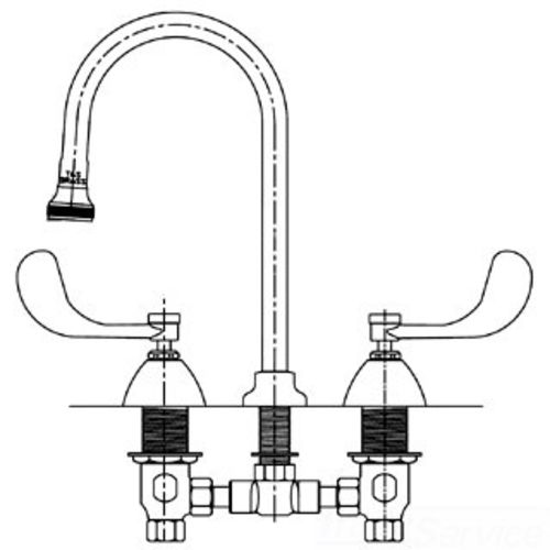T&S Brass B-2865-06 Concealed Widespread Lavatory Faucet