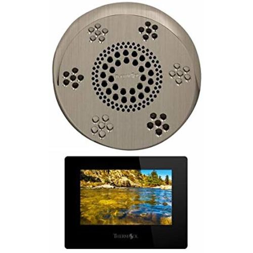 Thermasol SASC-AN Serenity Stand Alone Light, Sound, Rain Head - Antique Nickel - Contemporary