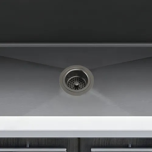 Brizo Kitchen Sink Flange and Strainer Kit, Brilliance Luxe Steel - 69052-SL
