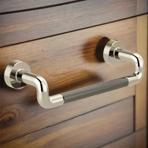 Brizo Litze Drawer Pull with Knurling, Brilliance Polished Nickel - 699137-PN