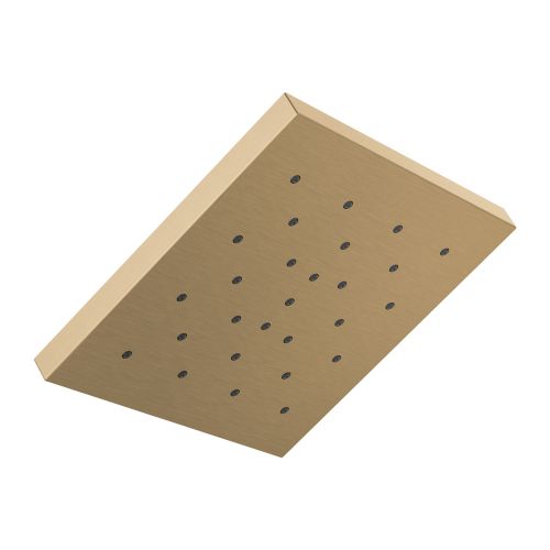 Delta 12in H2Okinetic Single-Setting Touch-Clean Square Raincan Shower Head with UltraSoak Spray, 1.75 GPM, Champagne Bronze - 52161-CZ