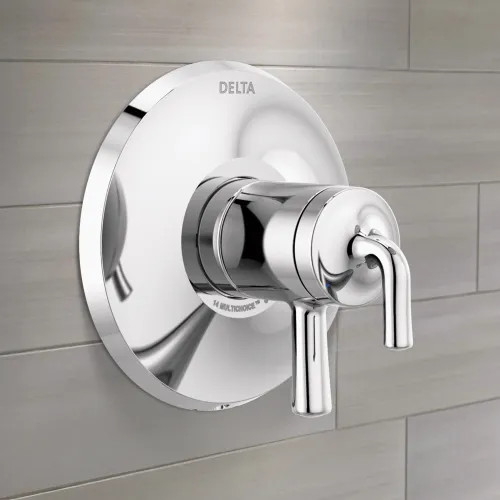 Delta Kayra Monitor 17 Series Valve Only Trim, Pressure Balance, Two Lever Handles, ADA-Compliant, Chrome - T17033