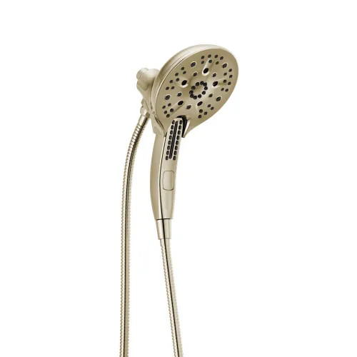 Delta Universal Showering 1.75 GPM In2ition H2Okinetic 5-Setting Two-in-One Shower, Round, MagnaTite, WaterSense, Polished Nickel - 58620-PN-PK