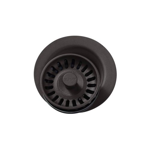 Elkay Polymer 3-1/2" Disposer Flange with Removable Basket Strainer and Rubber Stopper Mocha - LKQD35MC