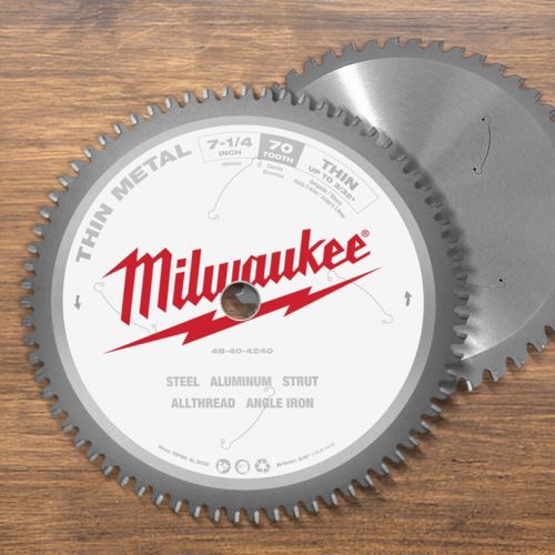 Milwaukee 7-1/4" Thin Metal Cutting Circular Saw Blade with 70T and 5/8" Arbor Size - 48-40-4240 