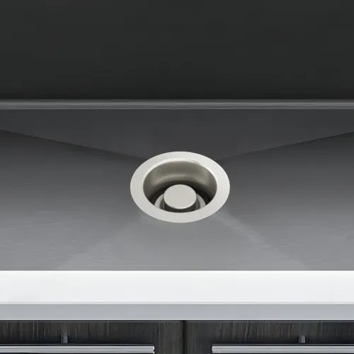 Brizo 4-1/2" Kitchen Sink Disposal Flange with Stopper, Brilliance Stainless - 69072-SS