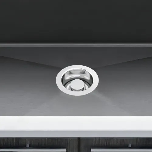 Brizo 4-1/2" Kitchen Sink Disposal Flange with Stopper, Polished Chrome - 69072-PC