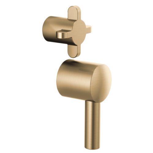 Brizo Cross/Lever Handle Kit For Odin Collection Pressure Balance Diverter Trim, ADA, Brilliance Luxe Gold - HX75P75-GL