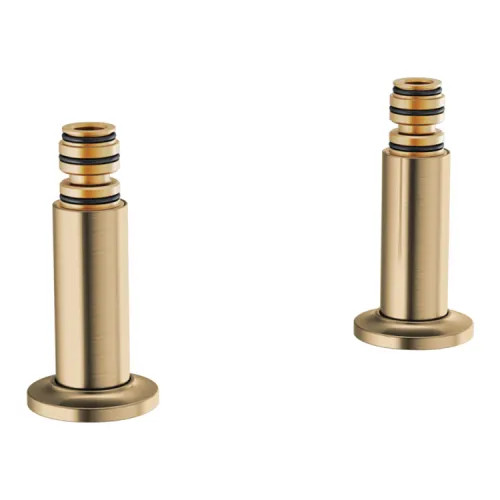 Brizo Deck Mount Tub Filler Unions with Dual Column, Solid Brass, Brilliance Luxe Gold - T71765-GL