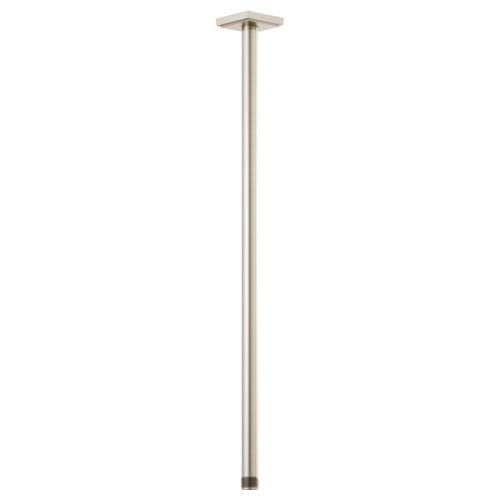 Brizo Essential 24" Ceiling Mount Shower Arm And Square Flange, Brilliance Brushed Nickel - 83999-24-BN