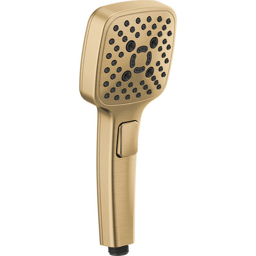 Brizo Essential 4" Four-Function Hand Shower with Dual-Check Valve, WaterSense, 1.75 GPM, Brilliance Luxe Gold - 88099-GL
