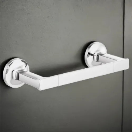 Brizo Kintsu 8" Wall-mounted Mini Towel Bar, Metal Constructed, Polished Chrome - 694706-PC