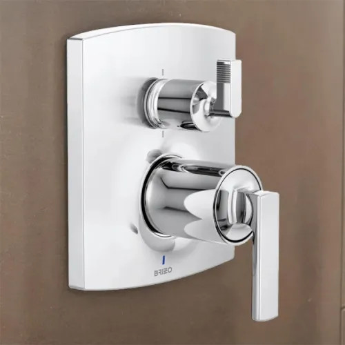 Brizo Kintsu and Allaria Pressure Balance Valve Trim with Integrated Six Function Diverter, Polished Chrome - T75P606-PCLHP