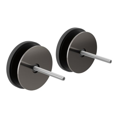 Brizo Kintsu Towel Bar Glass Panel Installation Kit, Brilliance Black Onyx - 699907-BNX