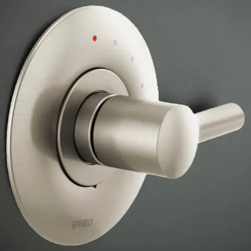 Brizo Odin 7-1/2" Pressure Balance Valve Trim, Temperature Control, Hot and Cold Indicator, Brilliance Brushed Nickel - T60P075-BNLHP