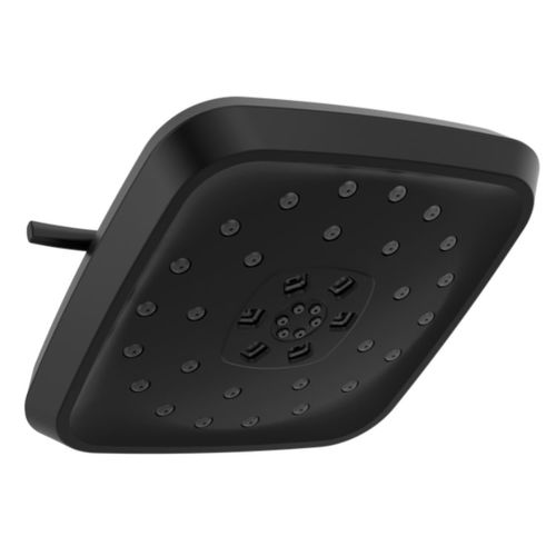 Delta 7" 4-Setting Square Shower Head, H2Okinetic, Touch-Clean, WaterSense, 1.75 GPM, Matte Black - 52460-BL