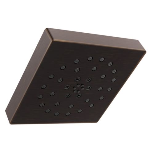 Delta 7" 4-Setting Square Shower Head, H2Okinetic, Touch-Clean, WaterSense, 1.75 GPM, Venetian Bronze - 52484-RB