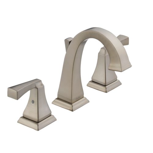 Delta Dryden Stainless Lavatory Faucet for 4" to 16" Centers, Metal Pop-Up, 1.2 GPM, Two-Handle, DIAMOND Seal, Lever Handles - 3551-SSMPU-DST