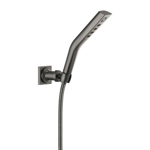 Delta H2Okinetic Three-Setting Hand Shower with Wall-Mount Bracket and Dual Check Valves, Black Stainless - 55799-KS