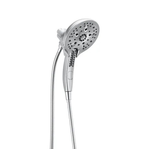 Delta In2ition H2Okinetic Three-Setting Touch-Clean Two-In-One Shower Head with Hand Shower, Magnatite Docking, 2.5 GPM, Chrome - 58620-25-PK